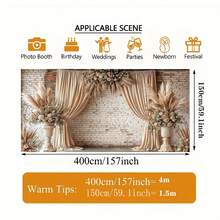 1 pièce Toile de fond plate pour photographie avec motif floral, convient pour les fêtes, mariages, anniversaires, baby showers de princesse, célébrations d'anniversaire et plus encore. Disponible en plusieurs tailles, ce décor de fête multifonctionnel convient aux hommes et aux femmes, pour la décoration intérieure et extérieure, les studios de photographie, la décoration de jardin, la décoration de fête et les cabines téléphoniques. - Multicolore - Voir 7
