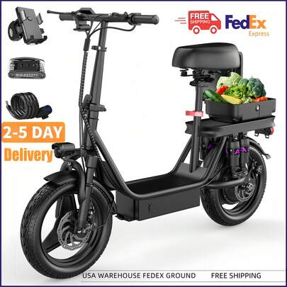 500W Electric Scooter For Adults, 30 Miles Long Range, 20MPH, 15Ah Battery, 14" Puncture-Proof Tires, 330 LB Load, Heavy Duty Commuter Scooter,Strong And Powerful,It Is Suitable For Commuting To And From Work