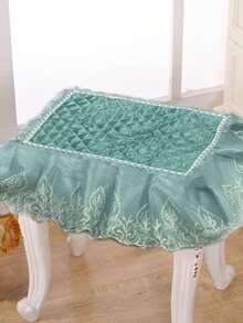 Thick Cushion Cover For Square Stool/Bench, Suitable For Vanity Stool, Piano Bench - Elegant Blue - View 2
