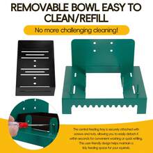 KIYIWANSS Metal Squirrel Feeder Picnic Table With Ventilation, Outdoor Squirrel And Chipmunk Feeder With Corn Cob Holder, Easy To Install On Tree Or Fence - Green - View 4