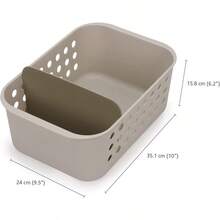 Midiu Joseph Joseph EasyStore - Slimline Bathroom Entials Storage Basket Organiser With Moveable Pot And Divider Ecru - 大號(1 包) - 查看 4
