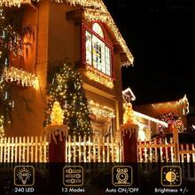 240LED 88Ft Connectable String Lights Indoor Outdoor Wire Warm White Lights Twinkle Fairy In With Timer Bedroom Classroom Wedding Tree Patio Decor - Warm White + 240LED - View 2