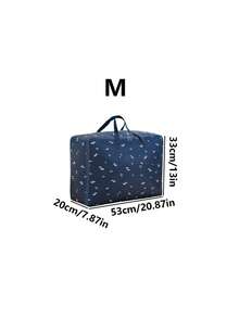 1pc Cat Pattern, Rocket Pattern, Small Fish Pattern Quilt Storage Bag With Large Capacity, Waterproof And Moisture-Proof, Organizing And Packing Clothes, Luggage Bags For Moving, And Quilt Bags - Blue - View 21