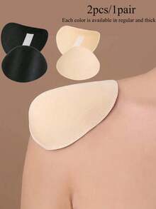 Removable Invisible Shoulder Pads, Breathable Foam Shoulder Pads, Reusable Self-Adhesive Shoulder Pads For Women, Unisex Rectangular Shoulder Shaper Tool, Slanted Shoulder High/Low Shoulder Jacket, T-Shirt, Seamless Shoulder Pad Jacket Non-Slip Foam Pad - Multicolor - View 1