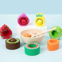Fruit Color Sorting Toy Set, Educational Toy, Suitable For Children To Distinguish Fruit Colors. New Year Gift, Birthday Gift. - Multicolor - View 4