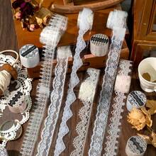 1 cuộn băng dính Washi chủ đề ren, dòng ren buổi chiều, băng dính scrapbook đa năng, thích hợp cho sổ tay Bullet Journal, thiệp tự làm, đồ thủ công, quà tặng Giáng sinh - Nhiều màu - Xem 7