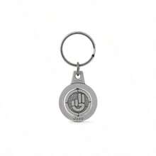Wave Custom Pewter Rotating Keychain - inicial - Ver 3