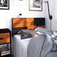 Cabecera Individual - Granada, Diseo Moderno y Verstil, para Crear Cabecera King Size - Color Gris/Negro - Tzalam / Negro - Ver 2