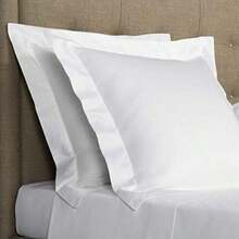 beddingstar Euro Pillow sham 28x28 Set of 2 European Square Pillow Shams Cover 550 Thread Count Euro Pillowcase Cushion Cover Soft Cases Euro Pillow Cover Tailored Poplin White European - Europeo 28x28 - Ver 3