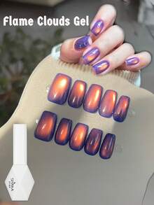 MISS SHAKA 10ml Esmalte de uñas de gel con efecto de ojo de gato, cristal de vidrio de alta densidad, color púrpura dorado, para el otoño y el invierno, para salón de uñas o uso en casa, súper brillante y blanqueador, suministros populares de arte de uñas