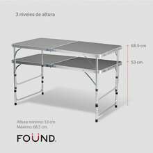 Found Picnic Folding Table And Chairs - Black - View 2