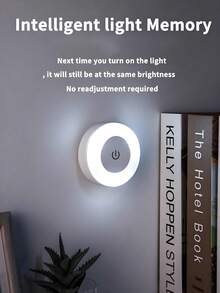 1个触控式夜灯，三色可调，LED灯，适用于房间、暖光、LED夜灯、家居墙面装饰、无线橱柜灯，可调光，适用于走廊、卧室、圣诞灯饰、浴室、客厅、衣柜、厨房（暖光）、感恩节氛围装饰 - 暖光 - 查看 5