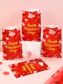 10/25/50 túi quà nhựa hình trái tim, thích hợp để trang trí Ngày Valentine, đựng kẹo, quà tặng đồ ăn nhẹ nhỏ, quà tặng tự làm cho đám cưới, trang trí nhà cửa, trang trí bàn làm việc, quà tặng tiệc Ngày Valentine, trang trí bao bì quà tặng tiệc Ngày Valentine - Trái tim ngày lễ tình nhân - Xem 6