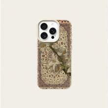1pc TPU Material Vintage Elegant Lily Pattern Phone Case Compatible With IPhone 17 Pro Max/17/16 Pro Max/15/13/12/11, S20 FE/A15/S24/A55, Compatible With Redmi Note 11/Note 12/Note 13 Pro, Full Coverage Anti-Drop Soft Protective Cover - White - View 5