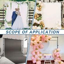 6.5x6.5ft Backdrop Support Stand Kit Adjustable Photography Studio Photo Background Support System With Carrying Bag And 4 Clips, For Parties, Photography, Projector Screen, Wedding, Decoration, Balloons - màu đen - Xem 11