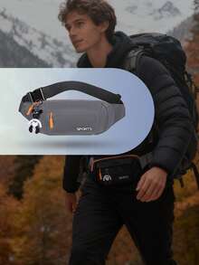 男女通用大号斜挎腰包，大号腰包/臀包，男女通用斜挎包/腰包，带3个拉链口袋、可调节肩带、小熊图案配件，适合户外运动、旅行、休闲跑步、徒步骑行等场合，解放双手，可装下所有手机，圣诞礼物 - 彩色 - 查看 7