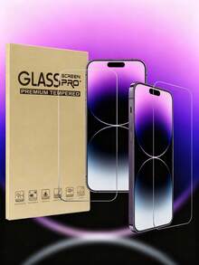 2 件装高清防摔屏幕保护钢化膜适用于 Apple iPhone 16/16 Plus/16 Pro/16 Pro Max/15/15Plus/15Pro/15Promax - 無色 - 查看 12