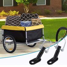 Bike Trailer Hitch Connector, Bike Trailer Coupler Attachment Hitch Quick Release Linker, Cycling Adapter Accessories - Black - View 8