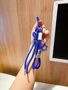 Series Woven Rope Pendant Plush Doll Nylon Lanyard, Ins Style Keychain, Carabiner, Bag Charm, Gift - Multicolor - View 7