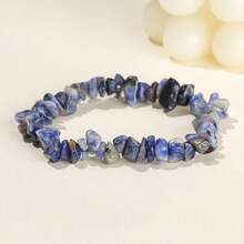 1pc 5-8mm Teens' Spiritual Natural Stone Bead Bracelet, Agate/Obsidian/Lapis Lazuli & Other Chakra Balancing & Energy Boosting Healing Stones, Suitable For Teens, Daily Wear, Holiday Gifts, Boho Fashion Jewelry - Multicolor - View 37