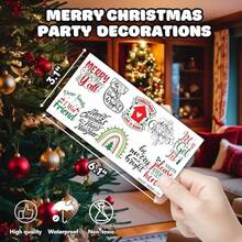 100PCS Cute Temporary Tattoos - Christmas Bl Saying Inspired Holiday Letter Greeting Stickers For Adults And, , Makeup, Nail Supplies, Christmas, Nails, Stocking Stuffers, Christmas Gifts, Room Decor, Christmas Decorations, Christmas Decor - 紅綠黑 - 查看 6