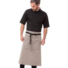 Unisex Portland Bistro Apron For Kitchen Cooking And Dining Service Durable Cotton Fabric With Adjustable Strap And Multiple Pockets Ideal For Home Chef And Professional Culinary Use Stylish And Functional Design For Everyday Food Preparation And Restaurant-Style Meal Assembly - màu đen - Xem 1