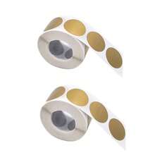 300张/卷银色刮刮贴纸圆形标签贴纸DIY手工制作游戏刮刮贴纸标签文具、学校用品、返校 - 銀色 - 查看 7