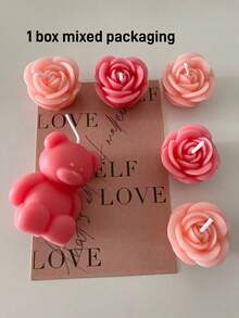 1 Set Scented Candle Gift Set, 1 Cute Mini Bear Candle, Fragrance Candle, Gift, Wedding Gift, Souvenir, Return Gift, Home Decor Candle, Living Room Decor, Wedding Decor, Desktop Decoration, Outdoor Decor, Lovely Decoration, Wedding Partner Hand Gift, Home Decoration, Valentine's Day Gift, Room Decor, Candle, Candles, Gifts, Scented Candles, Home Decoration - Multicolor - View 8