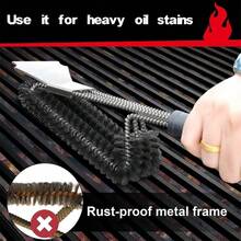 1件装烧烤刷和刮刀，超强烧烤清洁配件，钢丝刷毛三合一烧烤清洁刷，适用于燃气/木炭烧烤炉烤架，Wizard Tool BR - 彩色 - 查看 5