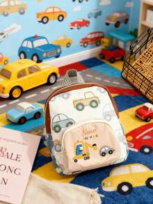 A Mini Casual And Versatile Back-To-School Backpack With A Cute Cartoon Car Print And A Custom Package With A Personalized Name Or Holiday Message. It Can Be Customized With Unique Names, Letters, Lucky Numbers, Etc. Perfect For Traveling, Dancing, Working Out, Gifts For Friends, Daughter's Birthday Gifts, Souvenir Bags, Christmas New Year Back To School Season. - Multicolor - View 2
