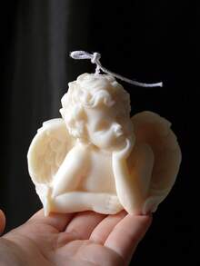 This 1-Piece Adorable Angel-Shaped Scented Candle Holder Is A Perfect Valentine's Day Gift. An Artistic Soybean Candle, It's Suitable For Decorating Desks, Offices, Bedrooms, And Bedside Tables. A Perfect Gift For Friends, Family, Classmates, And Colleagues. A Handmade Scented Candle, It's Also A Great Birthday Or Graduation Gift, And A DIY Home Decor Craft. - Multicolor - View 8