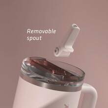 New 2025 Compatible With Stanleyes 40 Oz H2.0 Tumbler With Stainless Steel Folding Straw, Cold Insulation, Airtight And Leak-Proof Hand-Held - Nhiều màu sắc - Xem 4