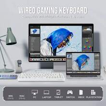 Teclado mecánico con efecto Hall AJAZZ AK680MAX con cable, 68 teclas intercambiables, teclado mecánico personalizable, retroiluminación mixta, compacto y portátil, iluminación RGB, DIY - Productos oficiales y auténticos de AJAZZ - Ver 5