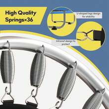 72" Trampoline For Kids With Net,6 FT Indoor & Outdoor Small Toddler Trampoline With Basketball Hoop & Dart Board For Ages 1-8 - Blue - View 6