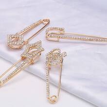 Christmas Decoration, Diamond-Studded Waist Pin, High-End Elegant Waist Pin, Anti-Exposure Clothing Fixing Brooch, Practical Christmas Gift - 3#方形別針 - 查看 4