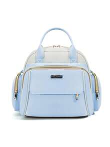 Mochila cambiadora, bolso de pañales para bebé con bolsillo aislado, para llevar al hombro/a mano, bolso de mamá para viajes - Multicolor - Ver 14