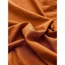 1 Rust Red Synthetic Polyester Ruffle Long Pillowcase (Without Pillow Insert), Perfect Gift For Everyone, Suitable For All Seasons - 亮橙色 - 查看 8