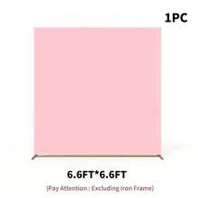 6.6 pies Cubierta de arco cuadrado elástica ajustada para arco de boda, decoración para boda, cumpleaños, baby shower, ceremonia