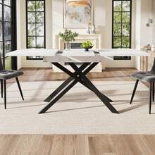 Dining Table & Chair Sets - White+Black2 - View 3