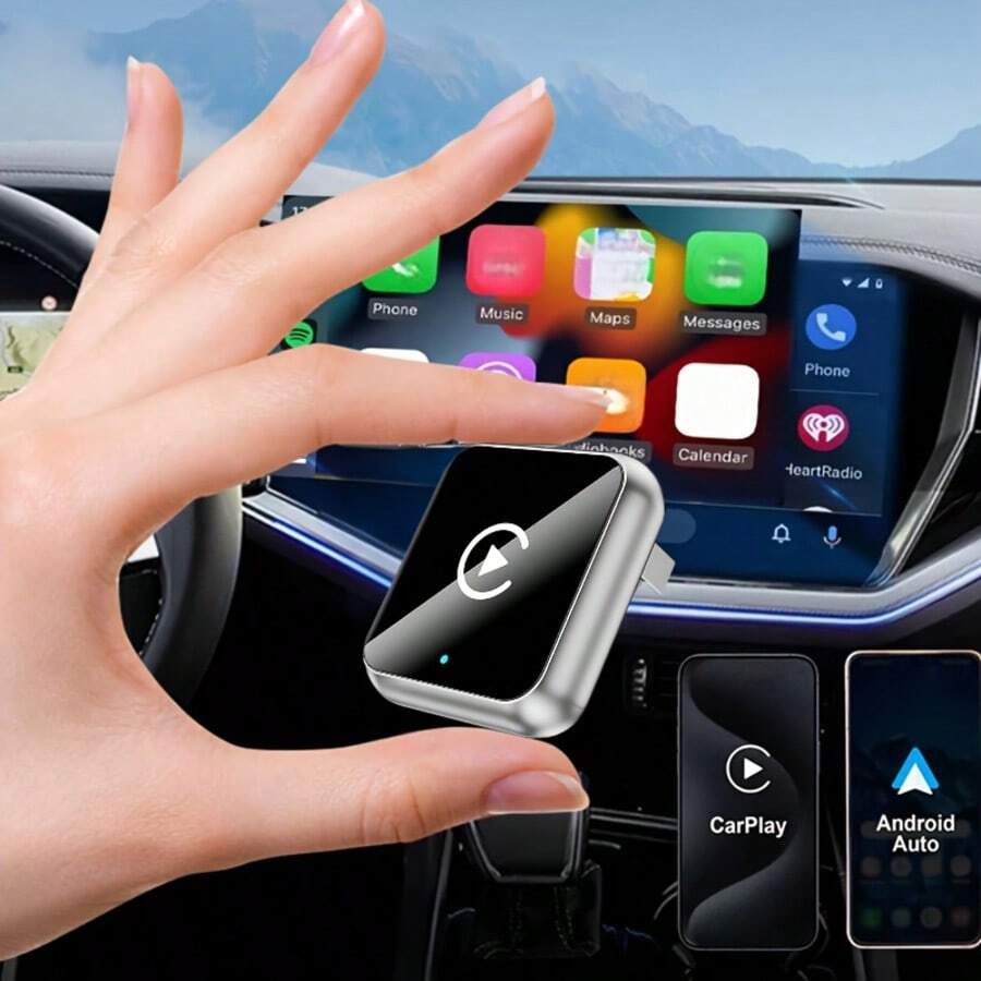 Wireless CarPlay And Android Auto Adapter, Mini Size Car Play Adapter, Plug And Play, Fast Connection For IPhone 10+ And Android