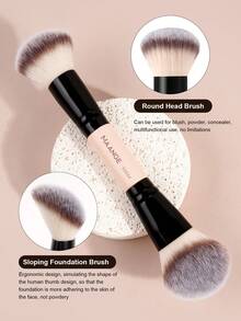 MAANGE 4/5件套专业双头化妆刷套装，高品质合成刷毛，适用于液体、膏状和粉状产品，包含粉底刷、腮红刷、修容刷、眼影刷和遮瑕刷等，可用于晕染、轮廓修饰和面部彩妆，是适合所有肤质的最佳化妆工具，非常适合日常使用和旅行，是送给女性和女孩的理想礼物。 - 彩色 - 查看 7