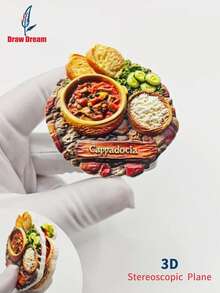 1个卡帕多西亚土耳其美食3D立体冰箱贴 - 传统炖锅创意磁贴，旅行纪念品，创意家居装饰，独特旅行收藏品，装饰磁性贴纸 - 彩色 - 查看 10