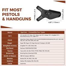 Tactical Leather Underarm Shoulder Holster – Designed For Concealed Carry | Gun Holster Fully Adjustable As 1911, 17/19, Fits Multiple Handgun Models - Black - View 8