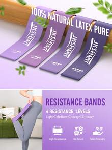 JKSHMYT Silicone Pilates Ring-14.5" Home Pilates Kit With Padded Handles, Mini Ball, Resistance Bands, Guide & Bag, Better Me Pilates Essentials Circle Set For Workouts Women - 紫色 - 查看 4