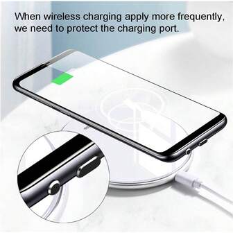 4个装 USB-C 防尘塞，Type-C 防尘充电端口盖带清洁刷，兼容 17/16/15 系列、Galaxy S22/S21/S20、Note 20/10 以及所有 USB-C 设备