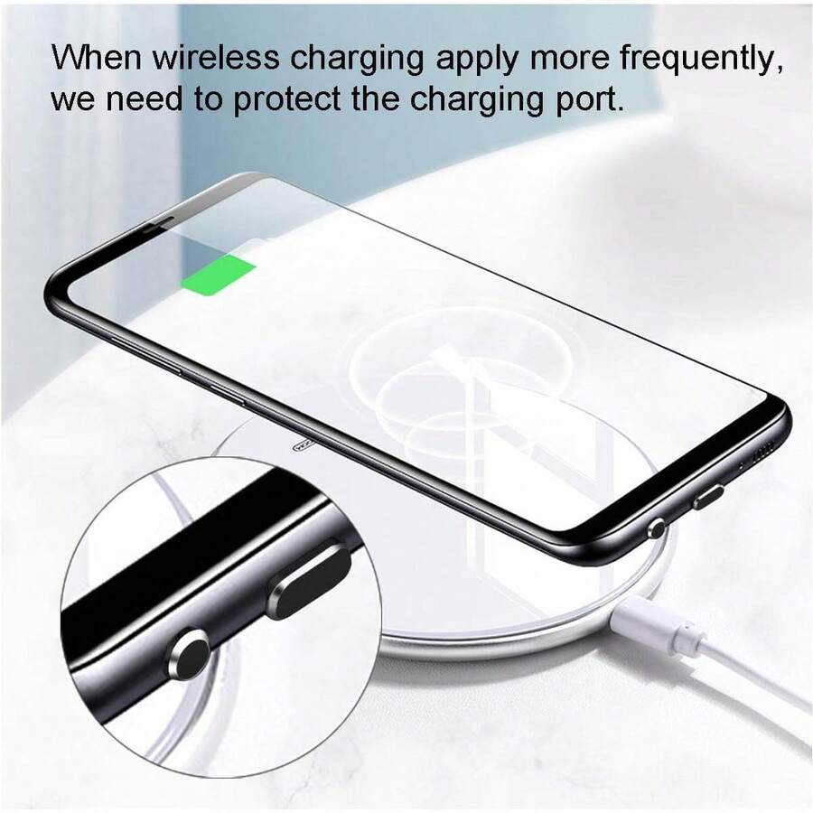 4pcs USB-C Dust Plug, Type-C Dust Proof Charging Port Cover With Cleaning Brush, Compatible With IPhone 17/16/15 Series, Galaxy S22/S21/S20, Note 20/10, And All USB-C Devices - Black - View 1