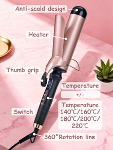 CRASTS 50毫米超大直径快速造型快速加热可调温大波浪卷发棒/直发器 - 日規A型插(100V) - 查看 8