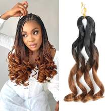 1 Pack Short French Curl Braiding Hair 12 Inch 50g/Pack Crochet Hair For Black Loose Wavy Pre Stretched Braiding Hair Synthetic Hair Extensions - Multicolor - View 11