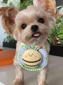 1pc Fashionable Adjustable Pet Collar, Multi-Color, With Bell And Bow Tie - Suitable For Cats And Small Dogs