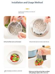 100个一次性过滤袋，布质材质 - 专为收集厨房垃圾和残渣而设计，让清洁变得轻松便捷。厨房用品 厨房配件 厨房工具 - 查看 4